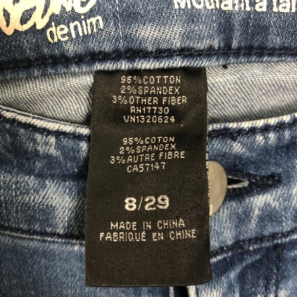 Mossimo Mid-Rise Skinny Tie-Dye Distressed Jeans 8/29 - Picture 4 of 12